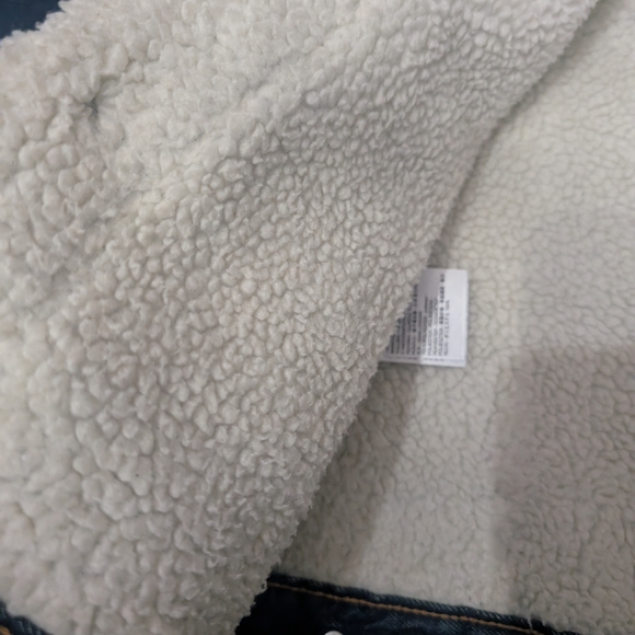 Men's Denim Levi Strauss Trucker Sherpa Jacket - Picture 12 of 16